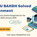 BAHDH Solved Assignment