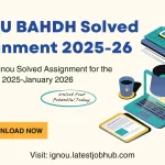 BAHDH Solved Assignment 2025-26