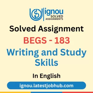 BEGS-183 Solved Assignment 2025-26 English Medium