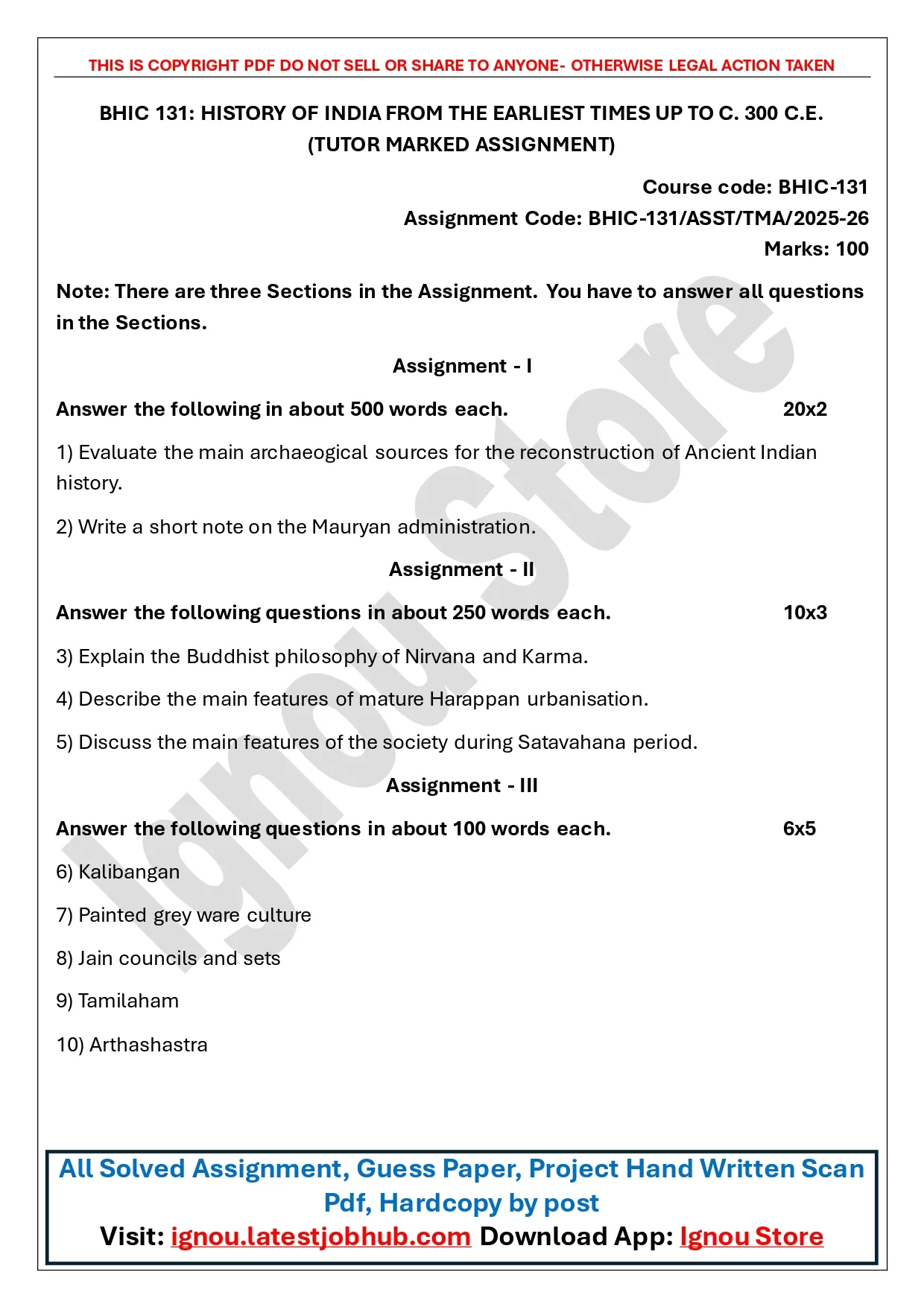 BHIC-131 Solved Assignment 2025-26