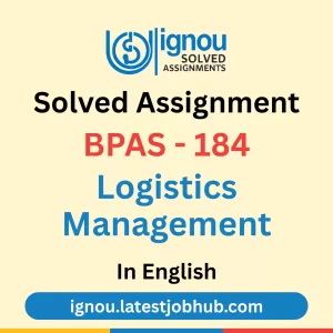 BPAS-184 Solved Assignment 2025-26