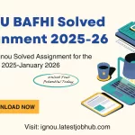 IGNOU BAFHI Solved Assignment 2025-26