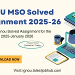 IGNOU MSO Solved Assignment 2025-26