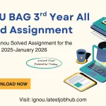 IGNOU BAG 3rd Year Solved Assignment 2025-26
