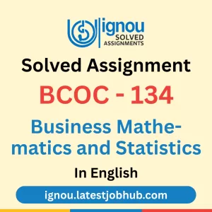 BCOC-134 Solved Assignment 2026 English Medium