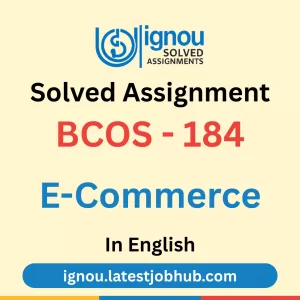 BCOS-184 Solved Assignment 2026 English Medium