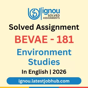 BEVAE-181 Solved Assignment 2026 English Medium