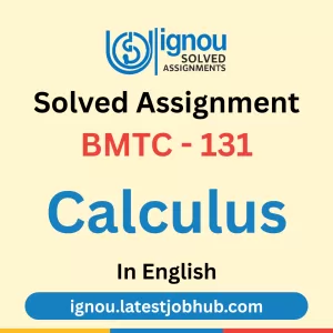BMTC-131 Solved Assignment 2025-26 English Medium