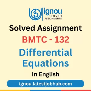 BMTC-132 Solved Assignment 2025-26 English Medium