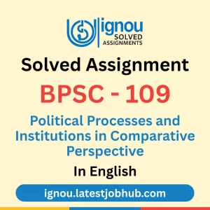 BPSC-109 Solved Assignment 2025-26 English Medium