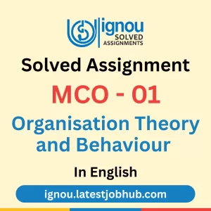 MCO-01 Solved Assignment 2025-26 English Medium