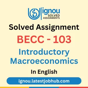 BECC-103 Solved Assignment 2025-26 English Medium