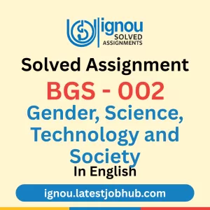 BGS-002 Solved Assignment 2025-26 English Medium
