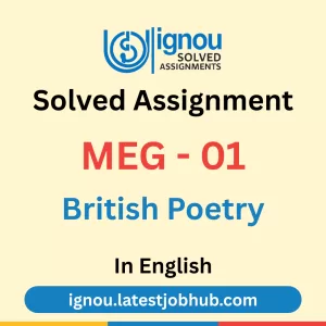 MEG-01 Solved Assignment 2025-26 English Medium