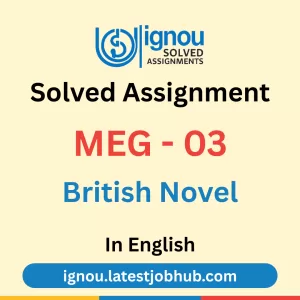 MEG-03 Solved Assignment 2025-26 English Medium