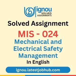 MIS-024 Solved Assignment 2026 English Medium