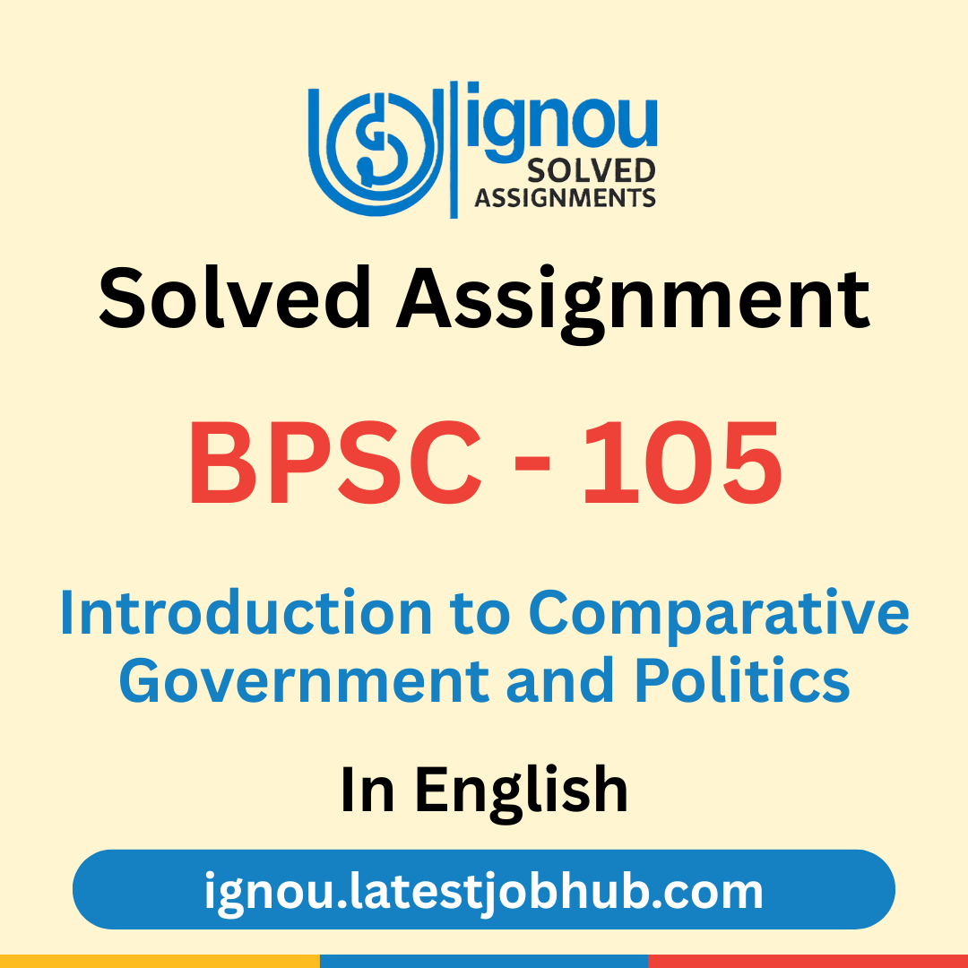 BPSC-105 Solved Assignment 2025-26 English Medium