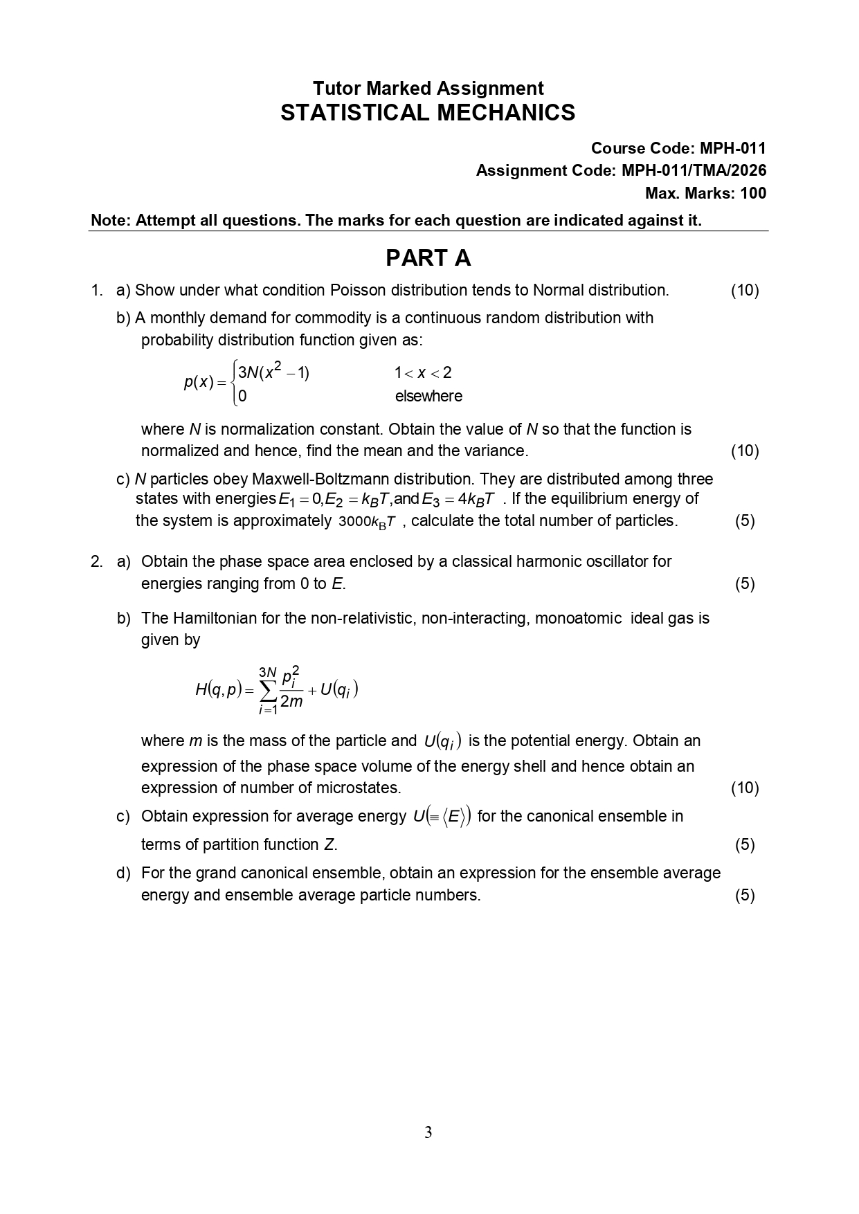 MPH-011 Solved Assignment 2026 English Medium
