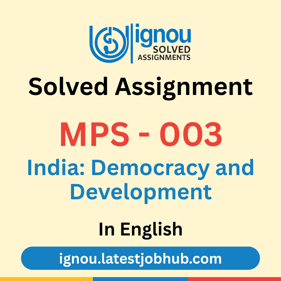 MPS-003 Solved Assignment 2025-26 English Medium